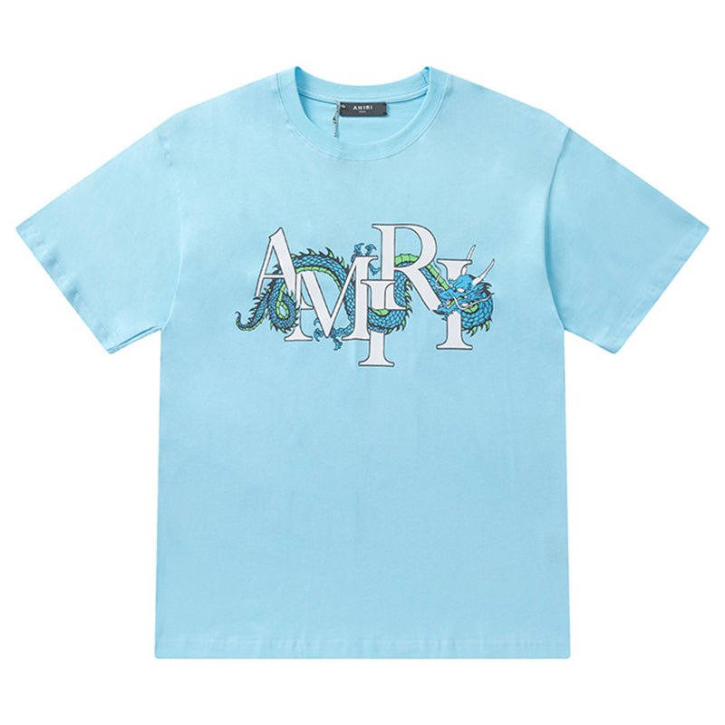 AMRI Men's Blue Cny Dragon T-Shirt