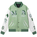 AMRI Angel Branded Woven Varsity Jacket