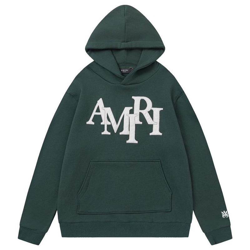 AMRI Staggered Logo-Patches Hoodies