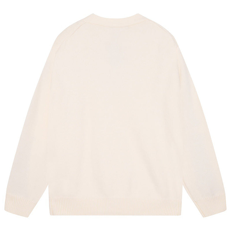 AMRI Cotton V-Neck Bones Cardigan