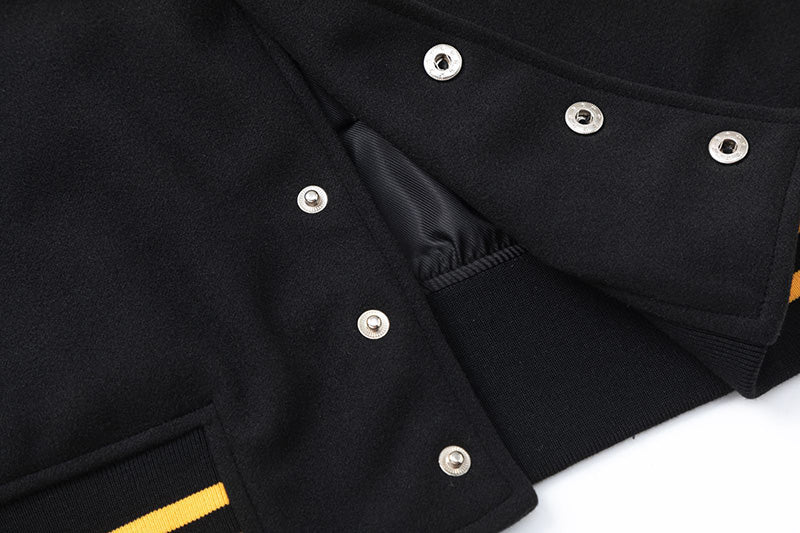 AMRI Appliquéd Wool-Blend and Full-Grain Leather Varsity Jacket