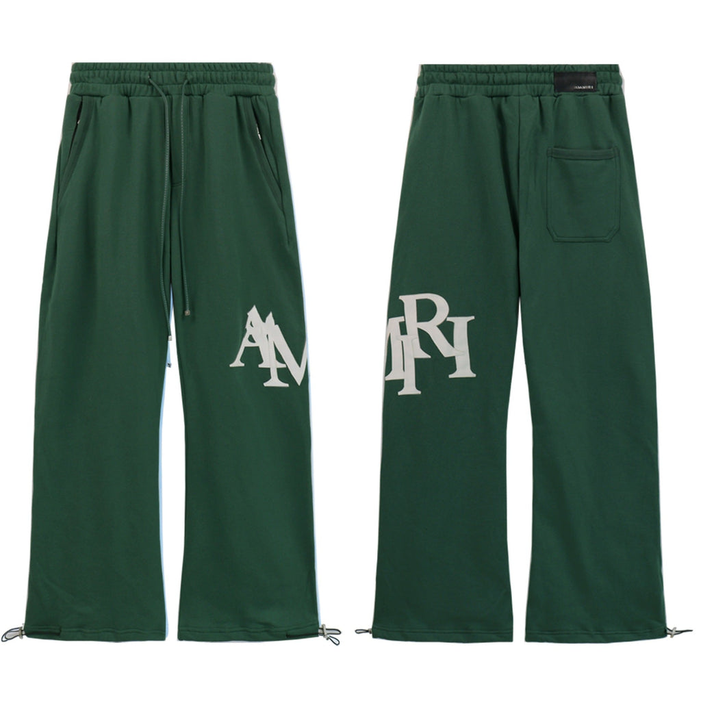 AMRI Leather Logo Cotton-Jersey Pant