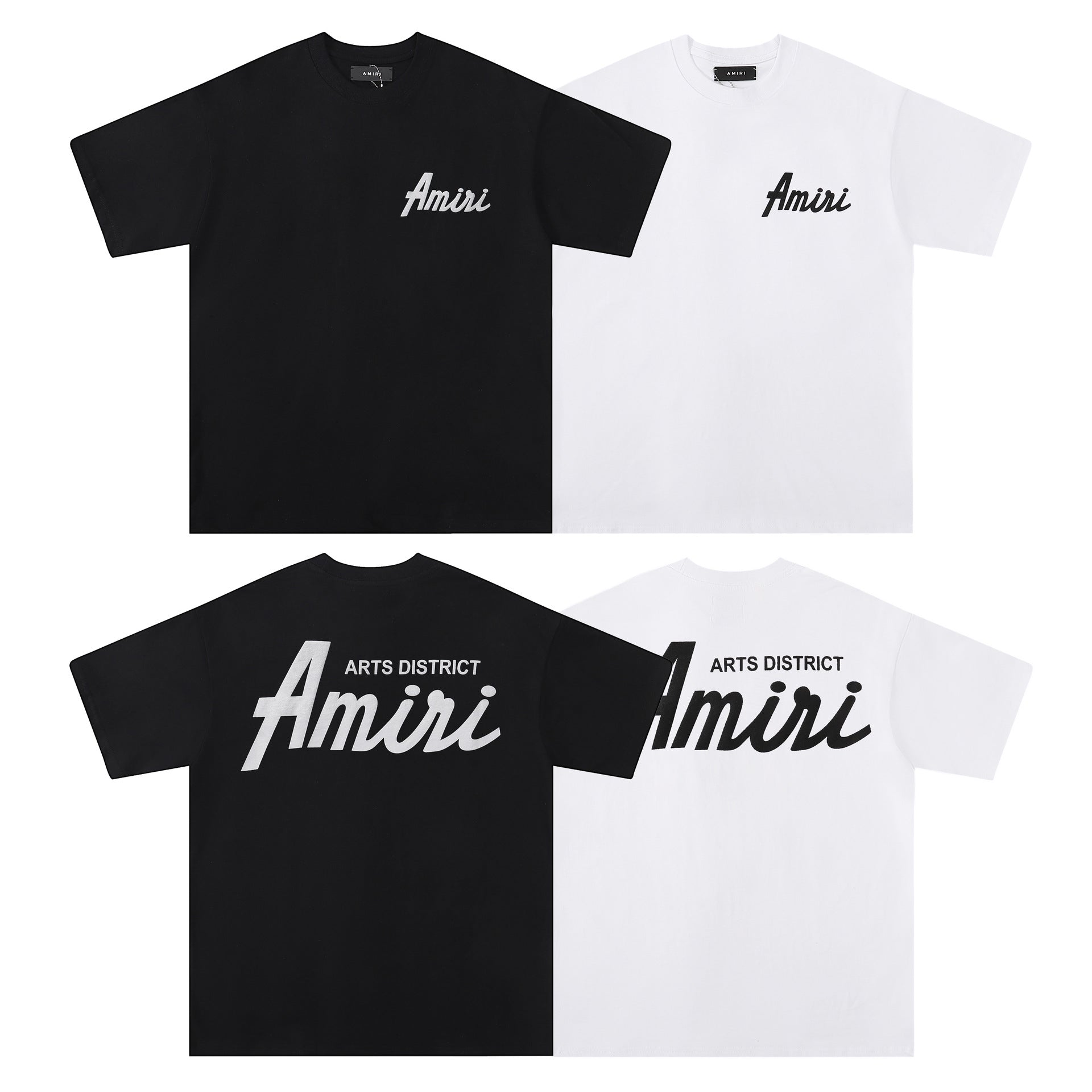 AMRI White Cotton T-shirt
