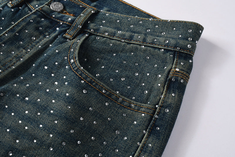 Purple Brand Crystal Diamond Jeans #106