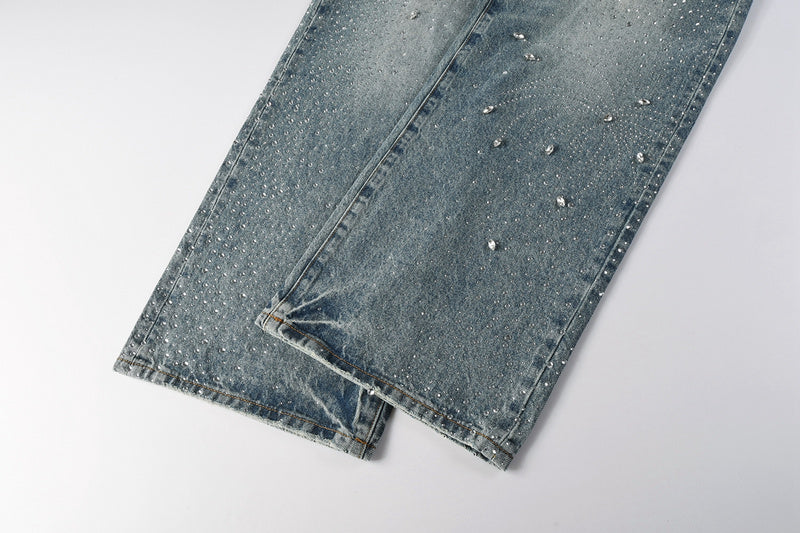 Purple Brand Crystal Diamond Jeans #9133