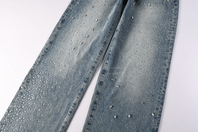 Purple Brand Crystal Diamond Jeans #9133