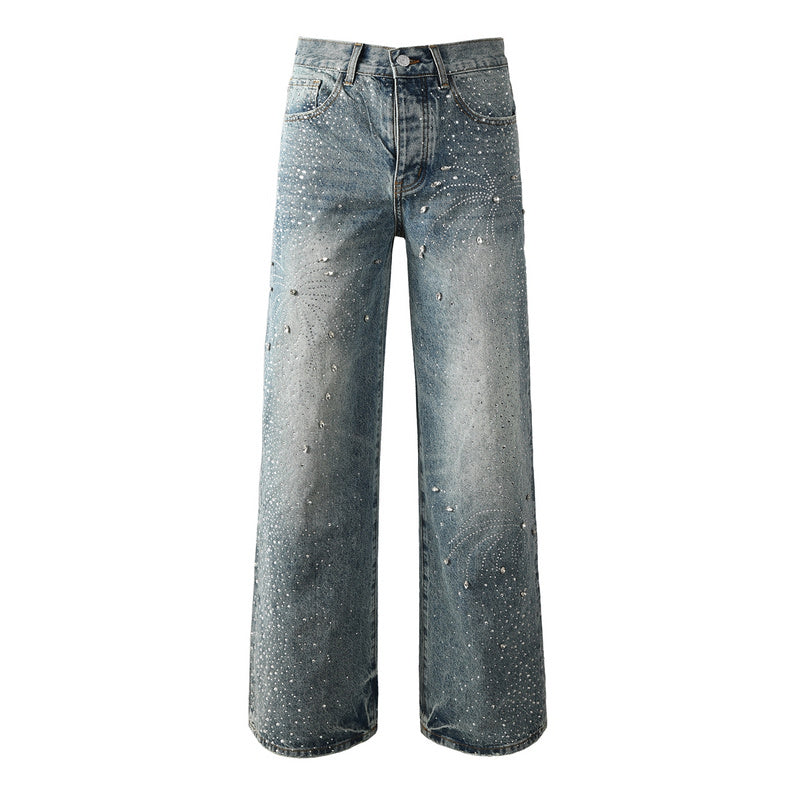 Purple Brand Crystal Diamond Jeans #9133