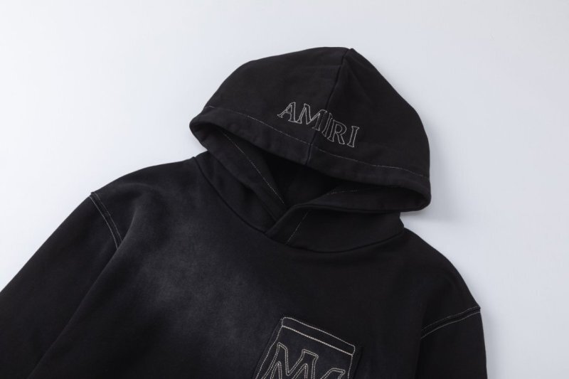 AMRI outline-pocket hoodie