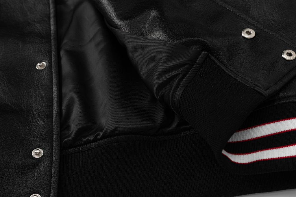 AMRI Club Leather Varsity Jacket
