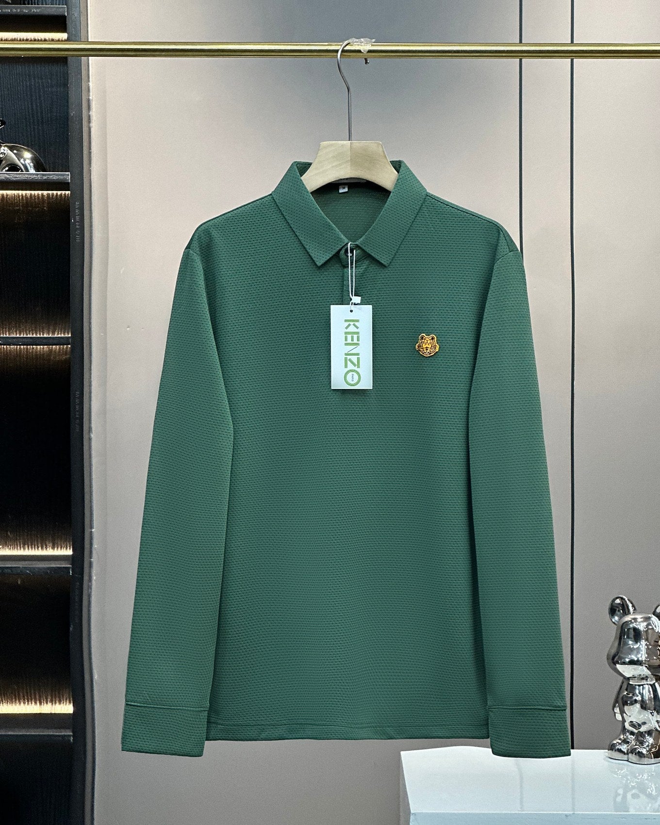 Kenzo Tiger Head Long Sleeve Polo Shirt – 2024SS – 2025 Collection