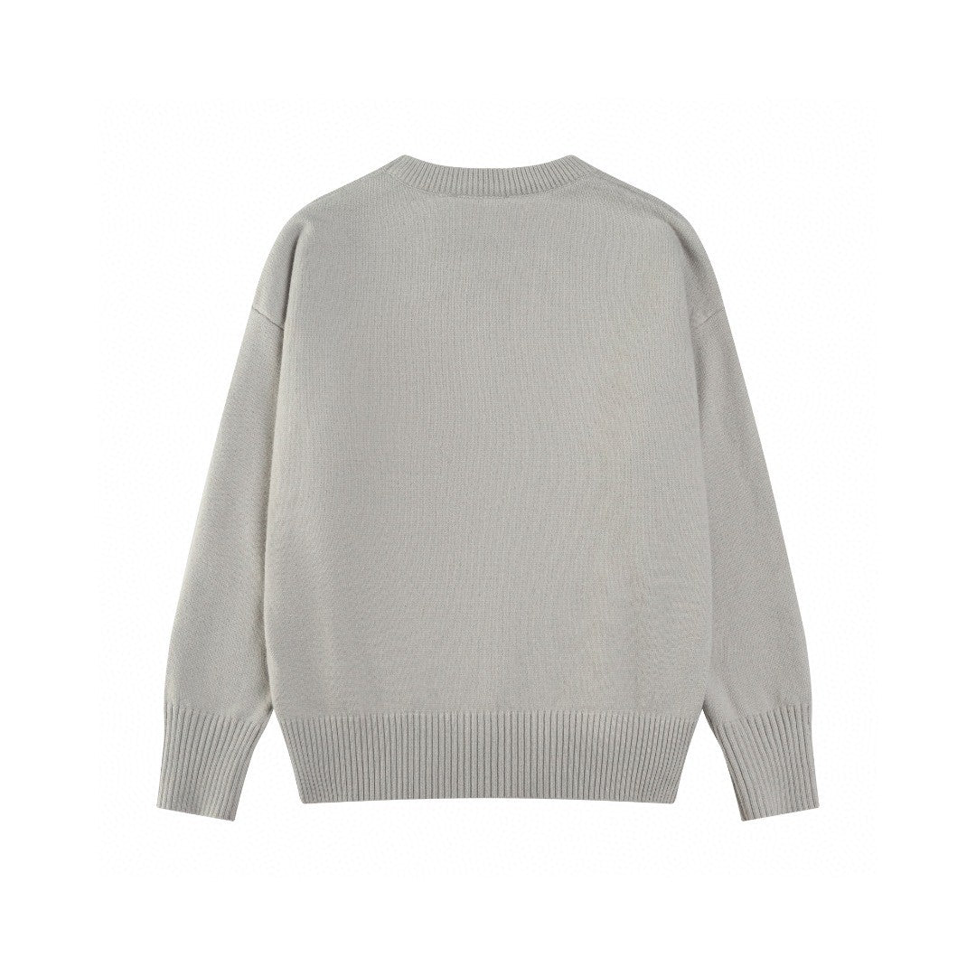 AMI Paris Classic Jacquard Heart Crewneck Sweater – 2025SS