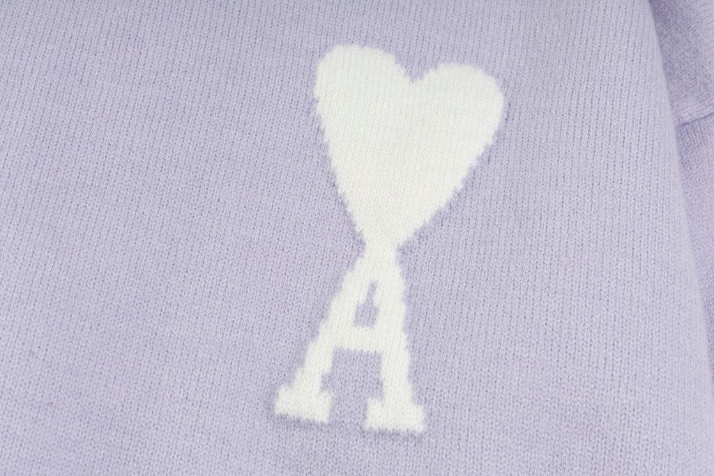 AMI Paris Classic Jacquard Heart Crewneck Sweater – 2025SS