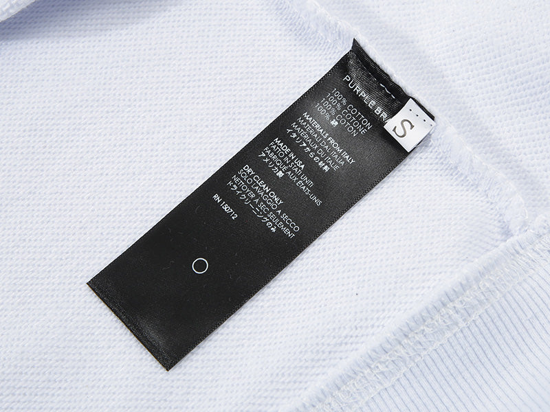 Purple Brand Logo Pattern Printed Hoodie