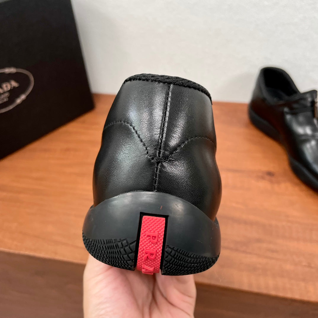 Prada Toblach Leather Casual Sneakers