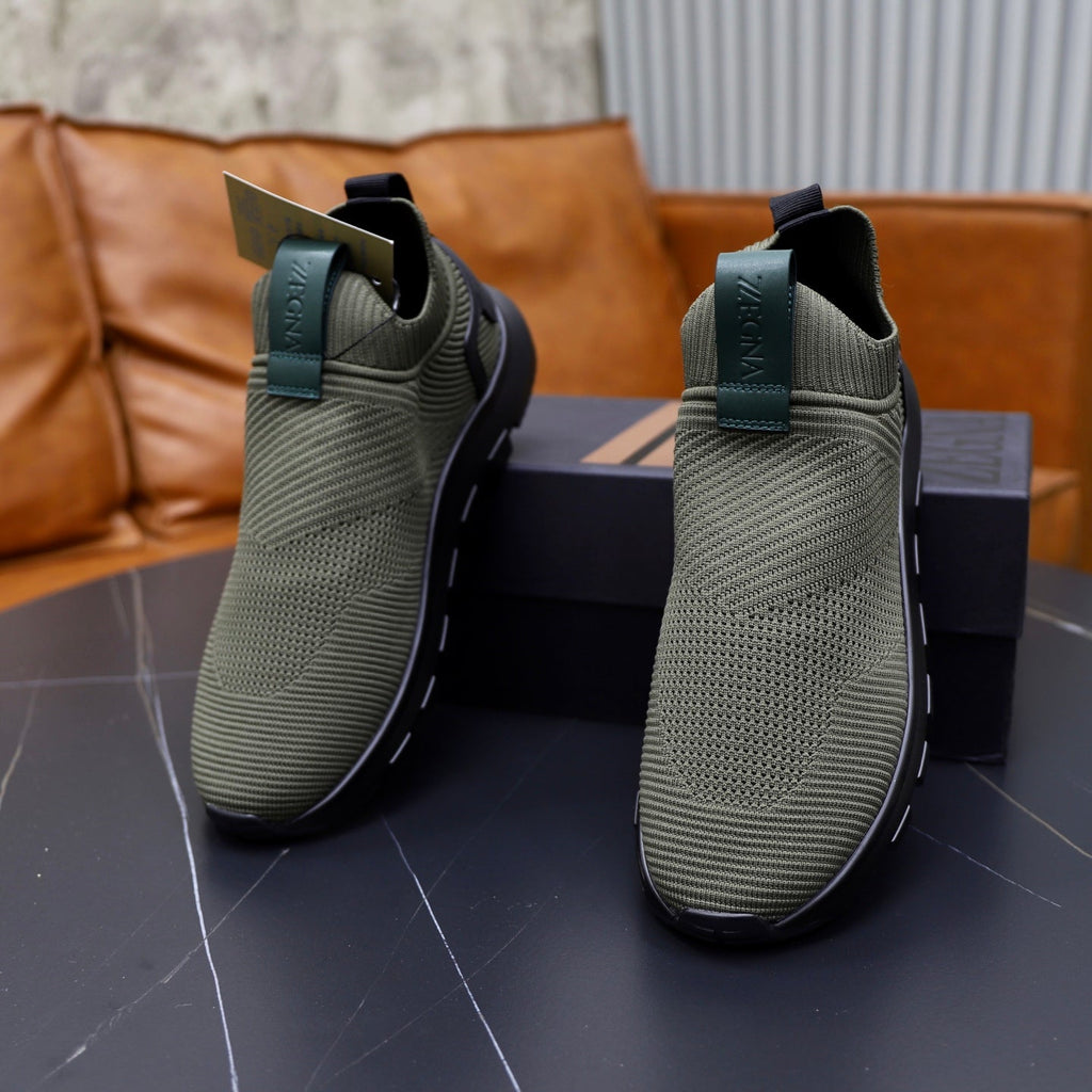 Zegna Cashmere Flyknit Sneakers