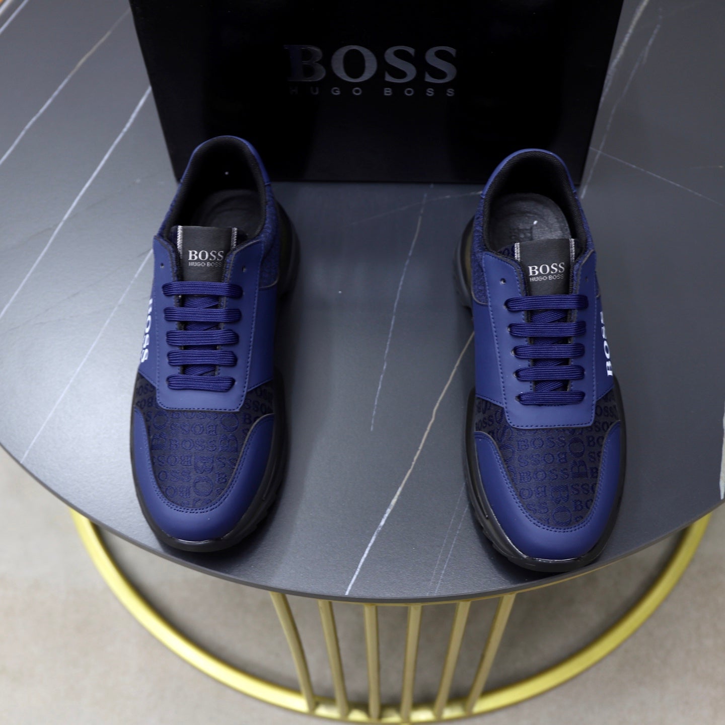 Boss Men's Knit Sport Sneakers