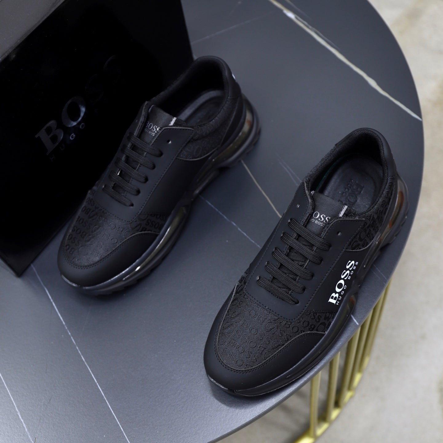 Boss Men's Knit Sport Sneakers