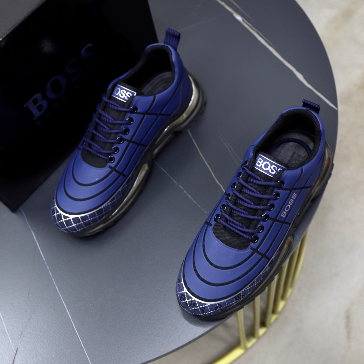 Boss Men's Knit Sport Sneakers