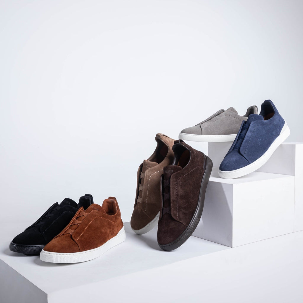 Zegna SECONDSKIN Triple Stitch Low-Top Sneakers